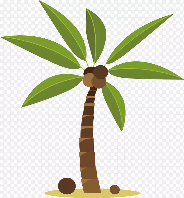 创意椰树插画设计