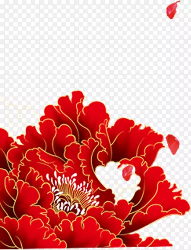 大红花背景装饰