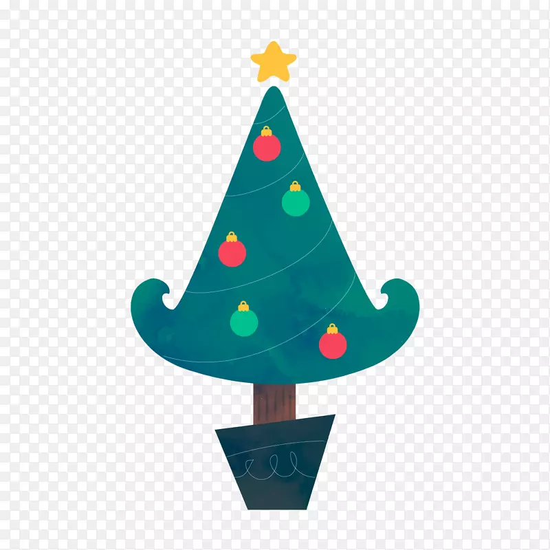 一棵扁平化的圣诞树