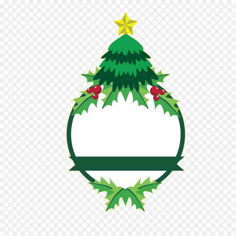 创意圣诞树边框设计