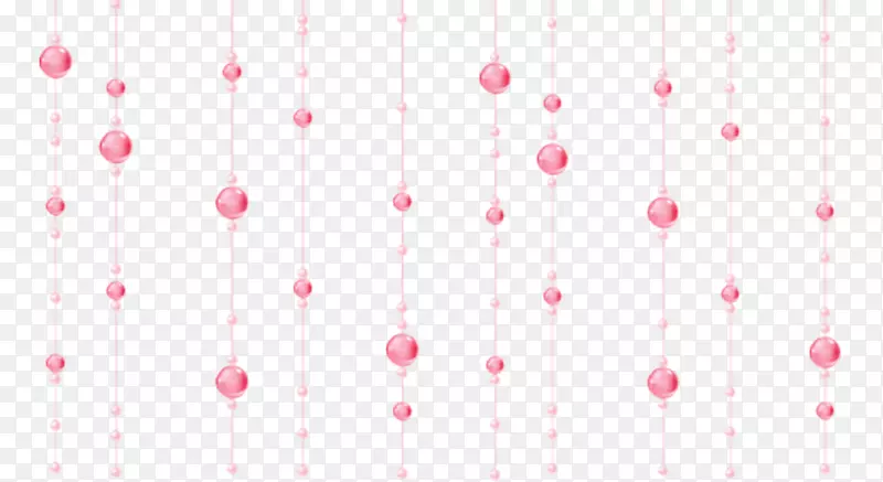 粉色珠帘免抠素材