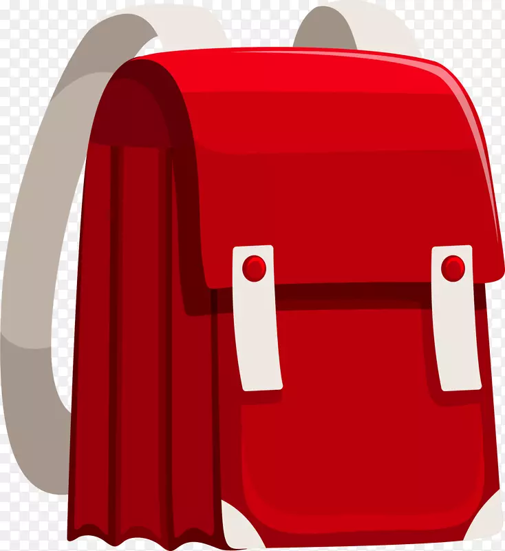 中小学生开学日红色书包