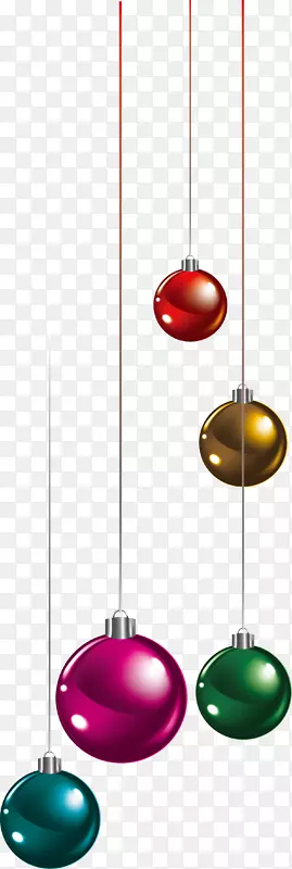 圣诞节多彩吊球装饰