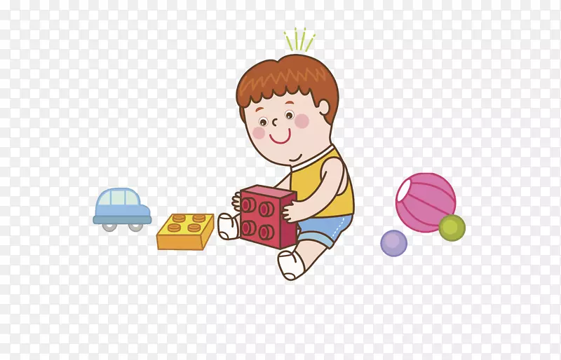 玩玩具的男孩