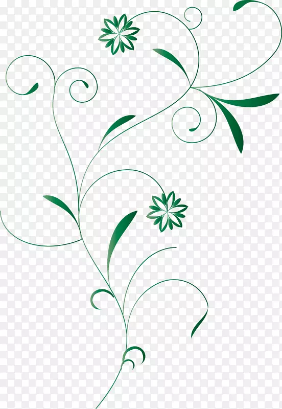 藤蔓花纹装饰素材图
