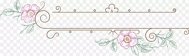 唯美创意边框矢量手绘花卉边框素