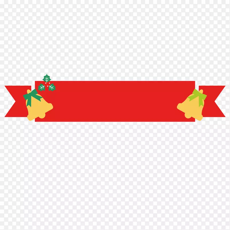 圣诞节经典红色边框矢量免抠图