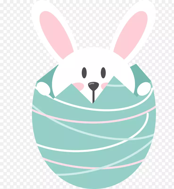 复活节彩蛋里的兔子