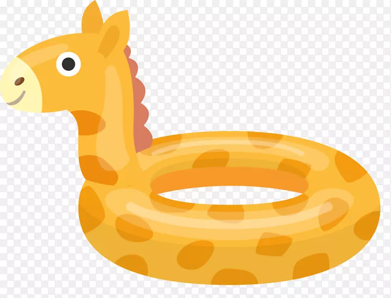 黄色长颈鹿游泳圈