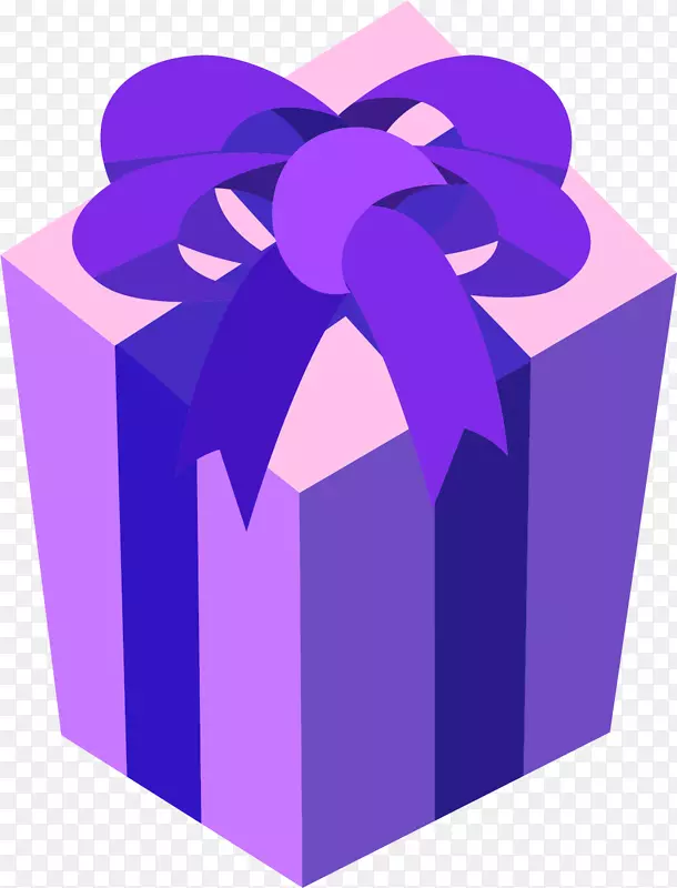 紫色打包礼物盒子