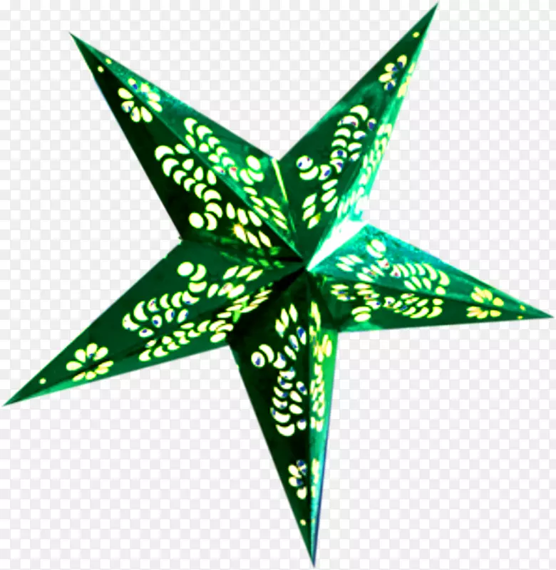 绿色星星图案