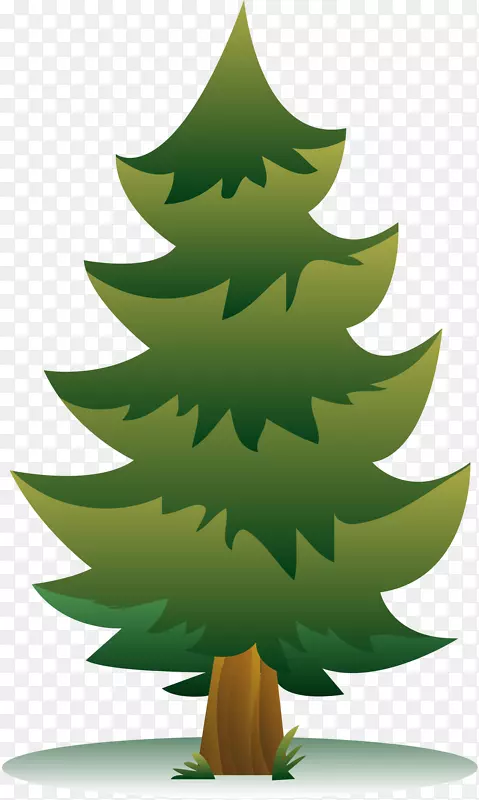 绿色卡通圣诞树