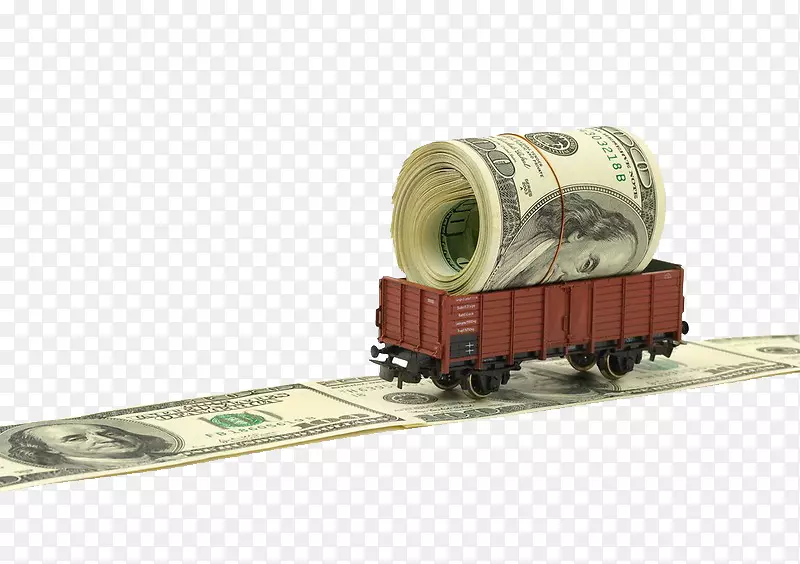 玩具火车运输美钞