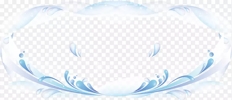 矢量蓝色海浪