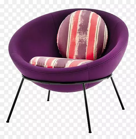 圆形紫色沙发