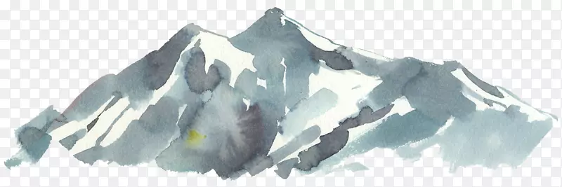 手绘大山装饰效果图