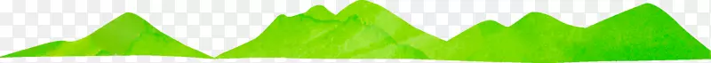 绿色水彩画创意山峰