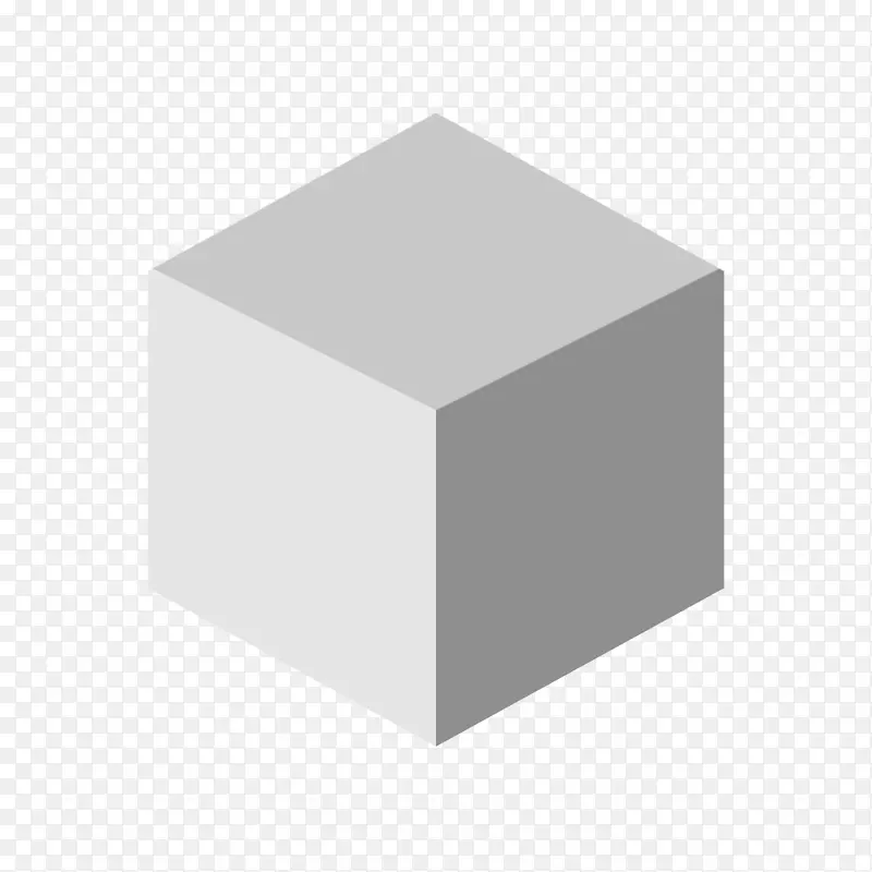灰色立体方形盒子元素