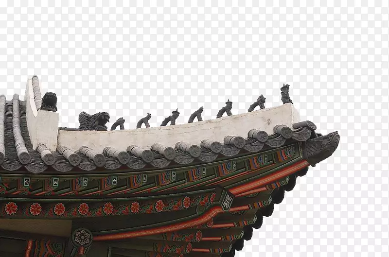 中式屋檐素材
