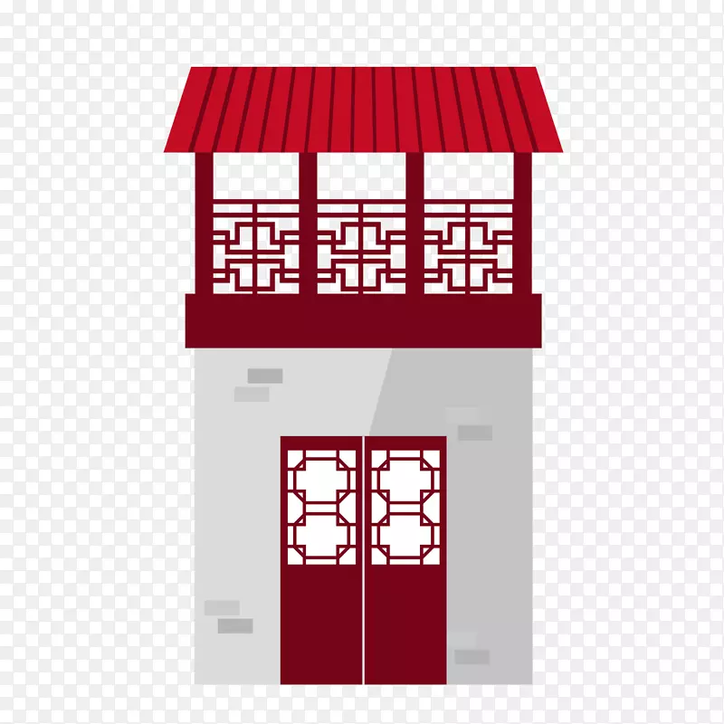 卡通中式建筑物设计
