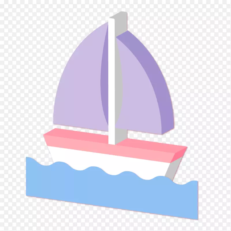 一个手绘的帆船标志