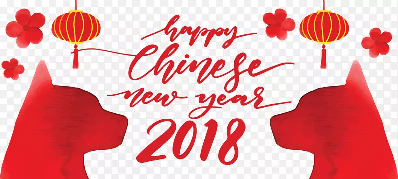 中国风狗年新年横幅