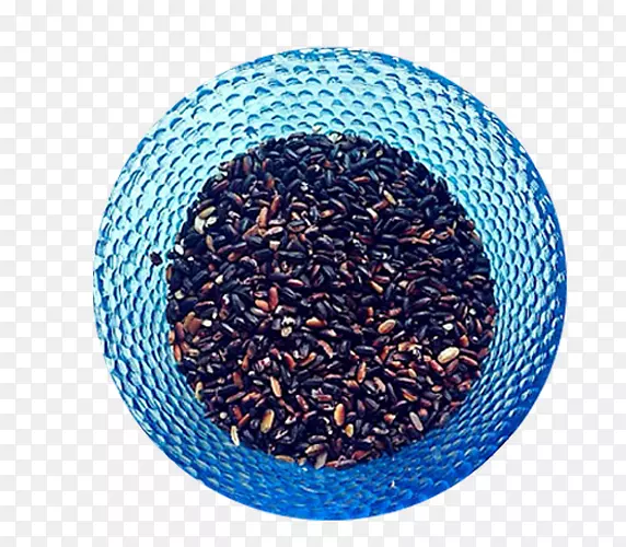 蓝色玻璃碗血糯米