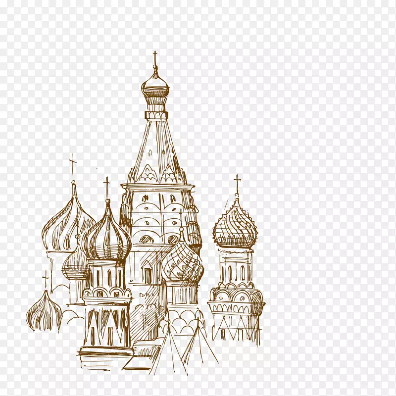 卡通手绘城堡建筑
