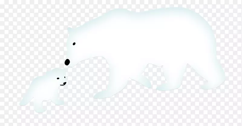 可爱卡通白色雪熊