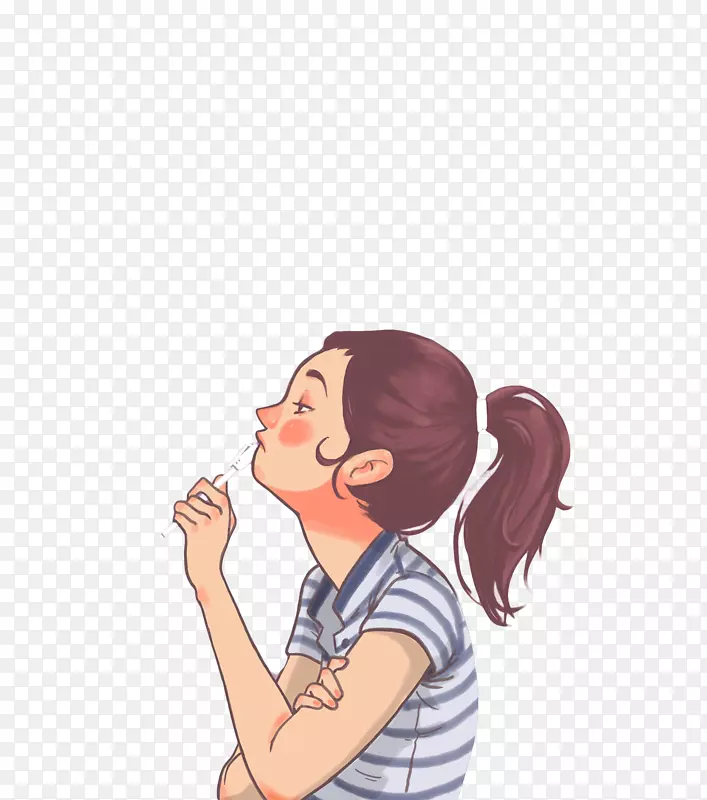 女孩侧影
