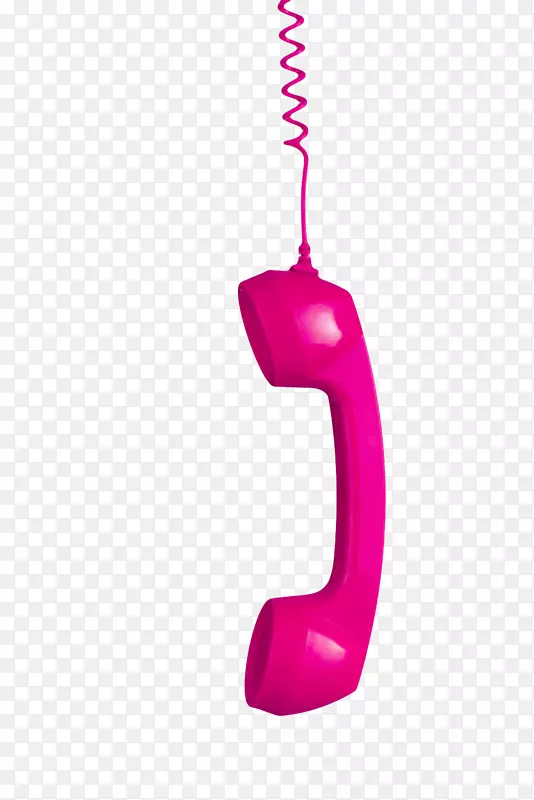 紫色电话线吊着的话筒塑胶制品实