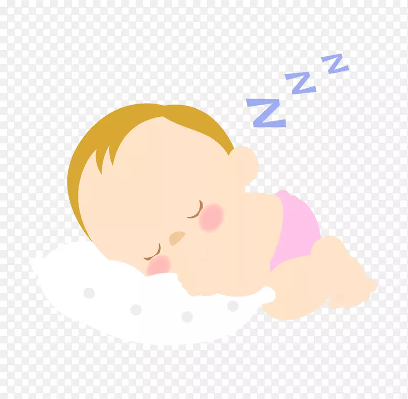 睡觉的小宝宝手绘图