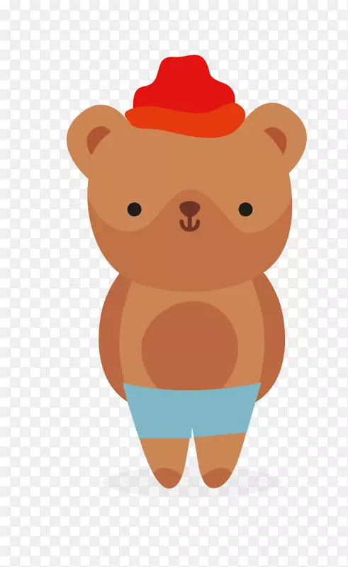 戴帽子的小熊