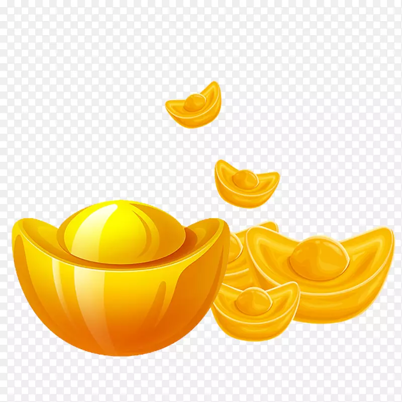 卡通金色金子素材下载