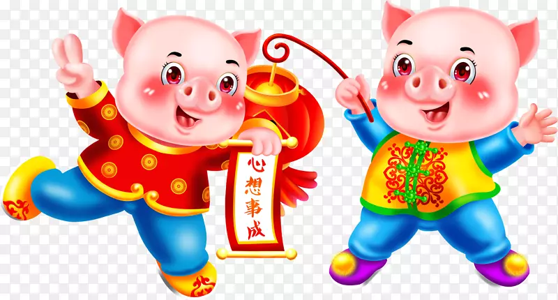 2019新年卡通猪