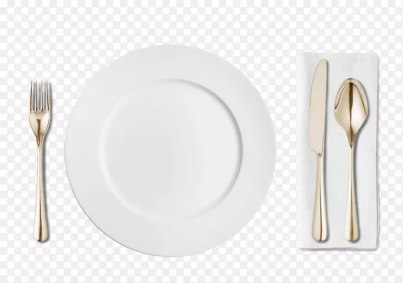 白色和金色餐具