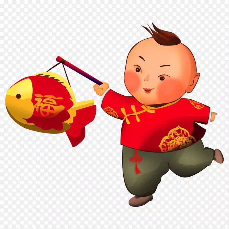手绘卡通猪事顺利猪年新年可爱福