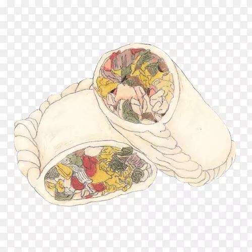 蔬菜馅饺子手绘画素材图片