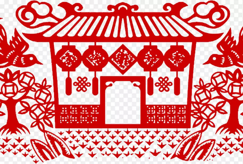中国风喜庆的剪纸艺术