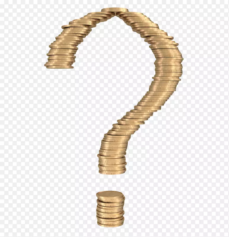 金色立体符号特大金币问号图片素