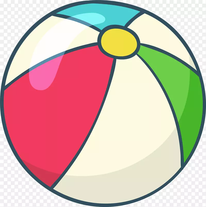 可爱矢量排球装饰图