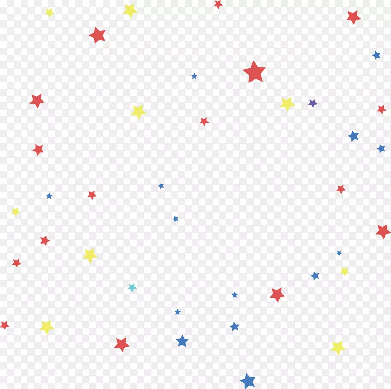 彩色五角星卡通花纹