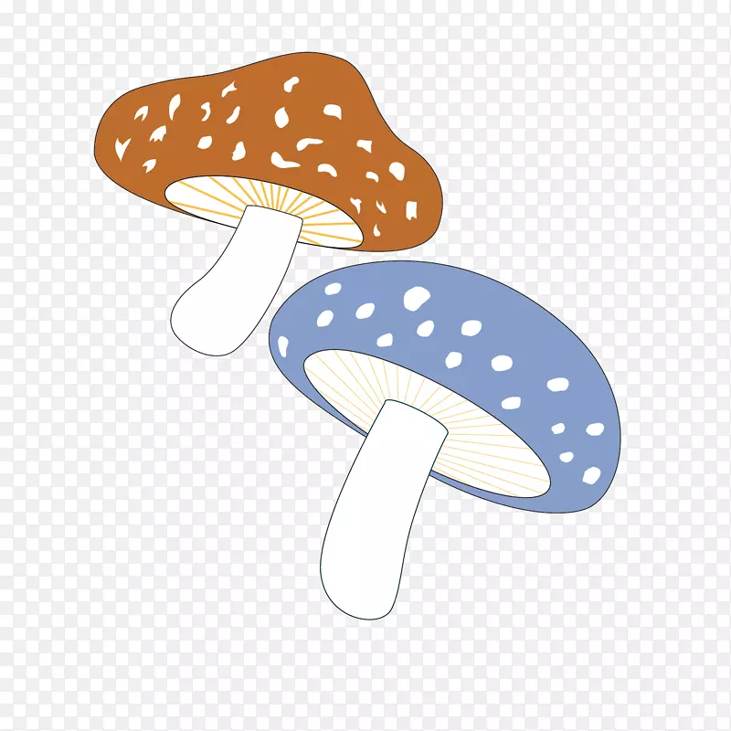 手绘卡通蘑菇设计食材