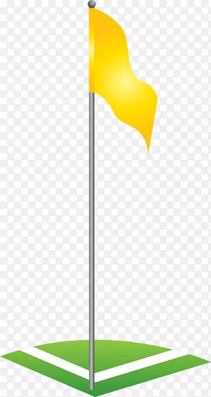 卡通黄色旗帜图标UI设计