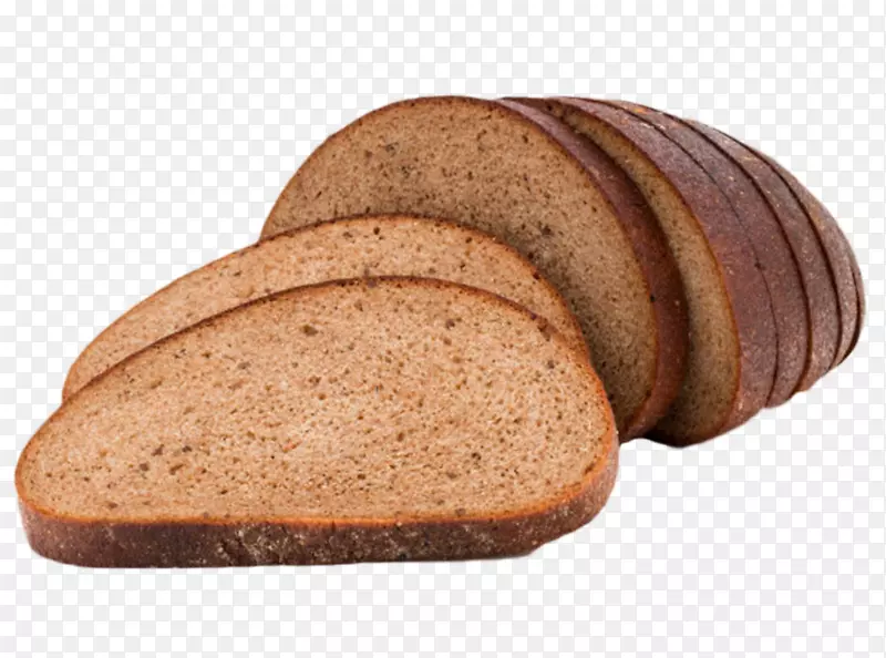 深棕色切成块的面包实物