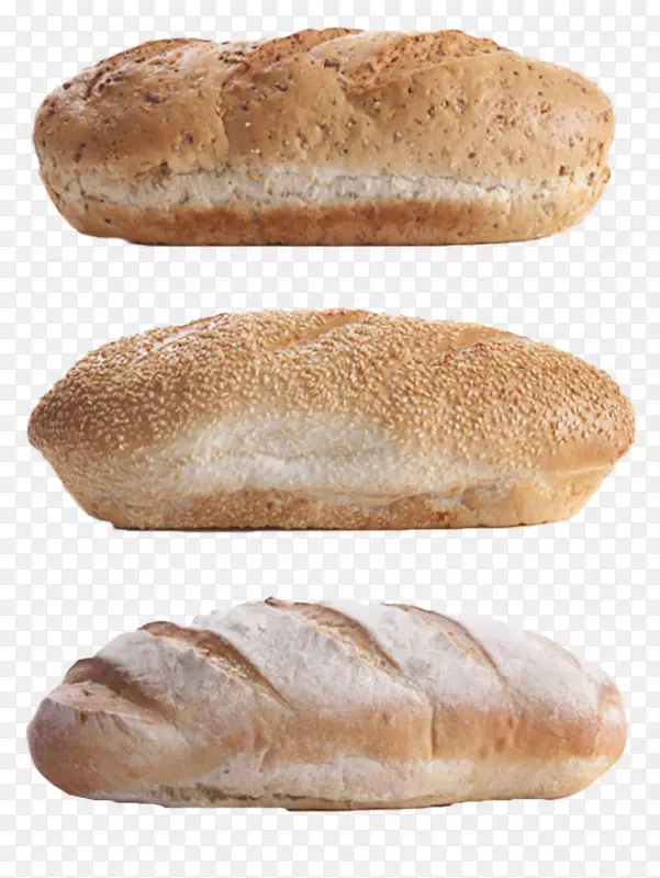 三个不一样的法式面包实物