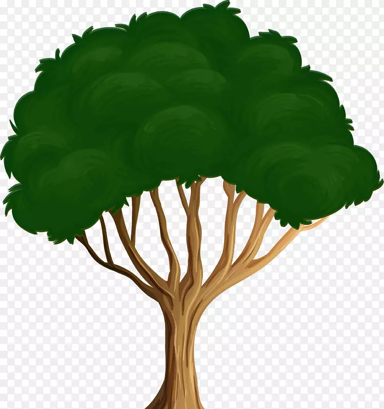 卡通儿童动漫大树矢量素材