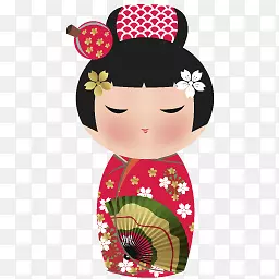 日本娃娃女孩Japanese-dolls-icons