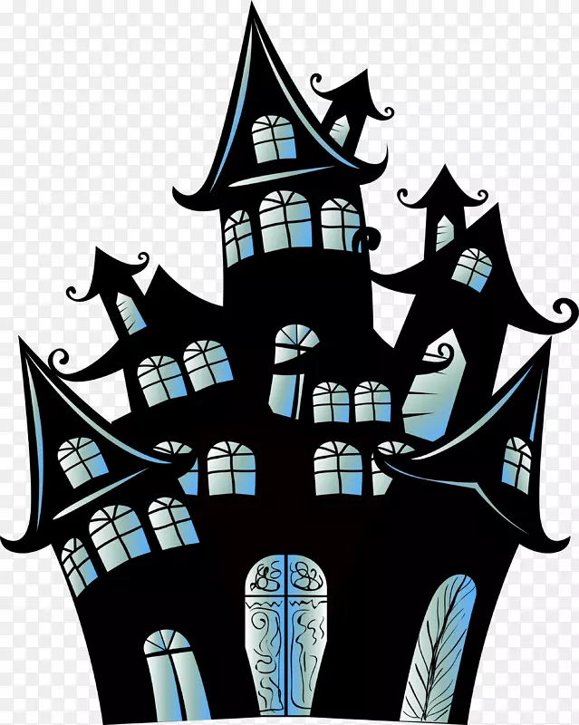 黑色卡通城堡