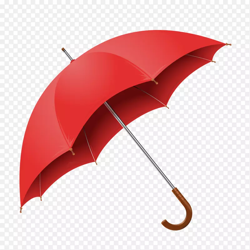 矢量创意红色雨伞素材